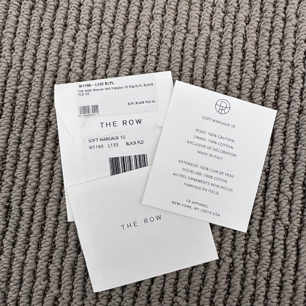 THE ROW  Grained Calfskin Soft Margaux 10 Bag in Black - Picture 8 of 8